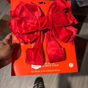 Holiday Time Festive Red Decorative Bow